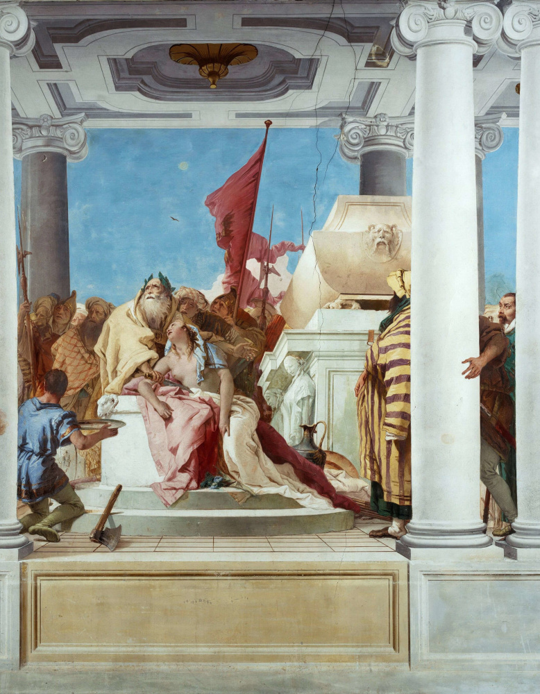 Giovanni Battista Tiepolo. Жертвоприношение Ифигении. Фрагмент