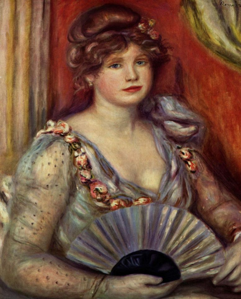 Pierre-Auguste Renoir. Lady with fan