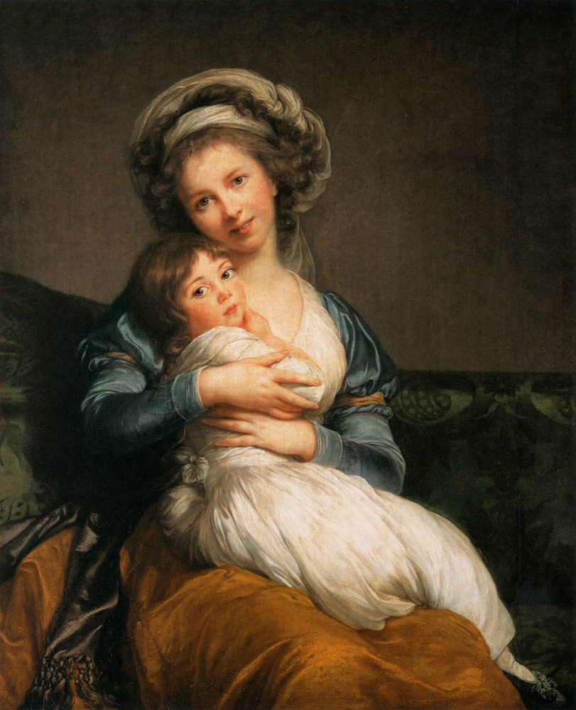 Elizabeth Vigee Le Brun. Self-portrait with daughter