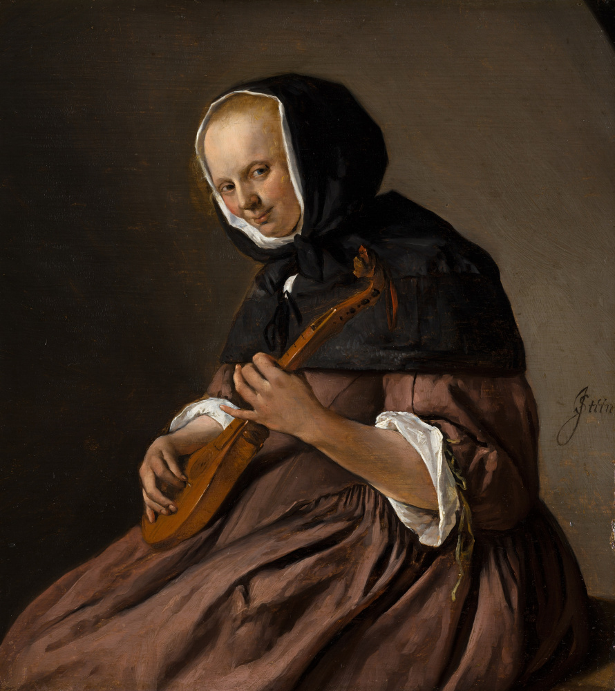 Jan Steen. The woman playing on the sitter