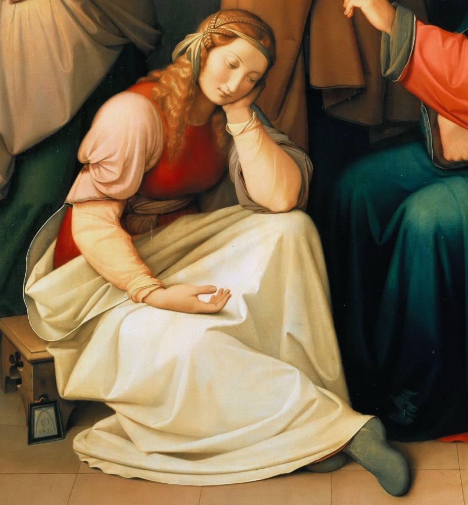 Johann Friedrich Overbeck. Christ in the house of Martha and Mary. Berggruen Museum, Berlin. detail