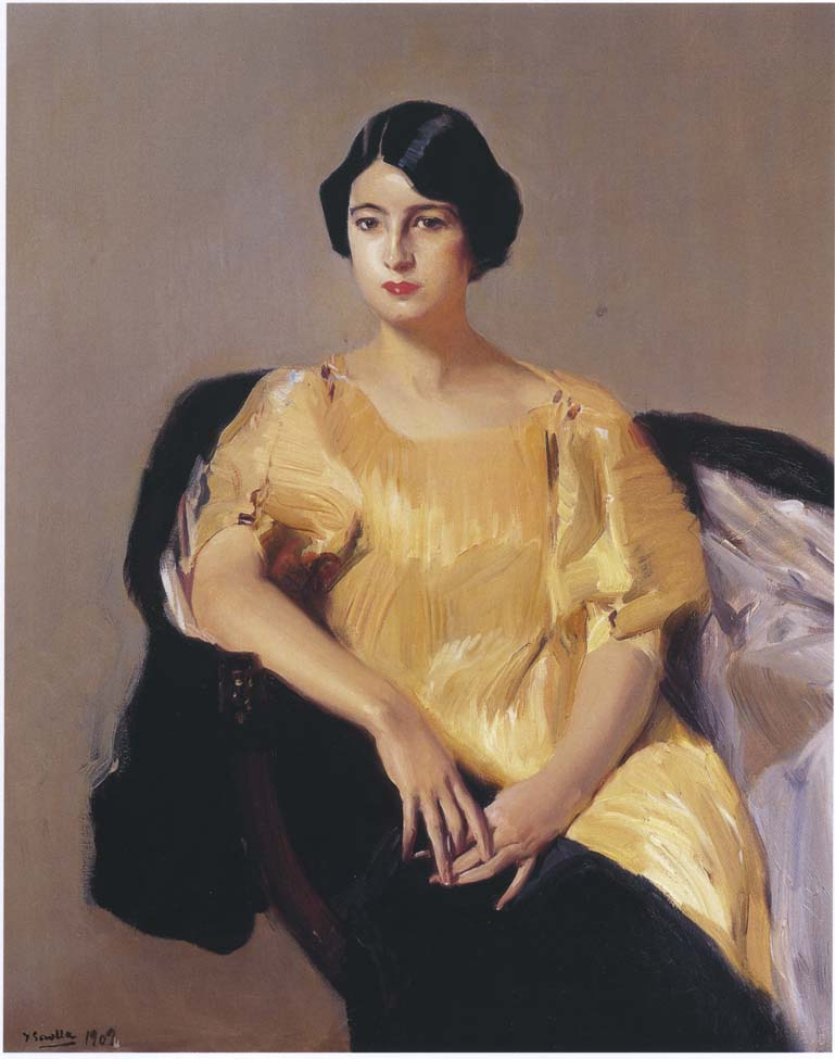 Joaquin Sorolla (Soroya). Elena in einer gelben Tunika