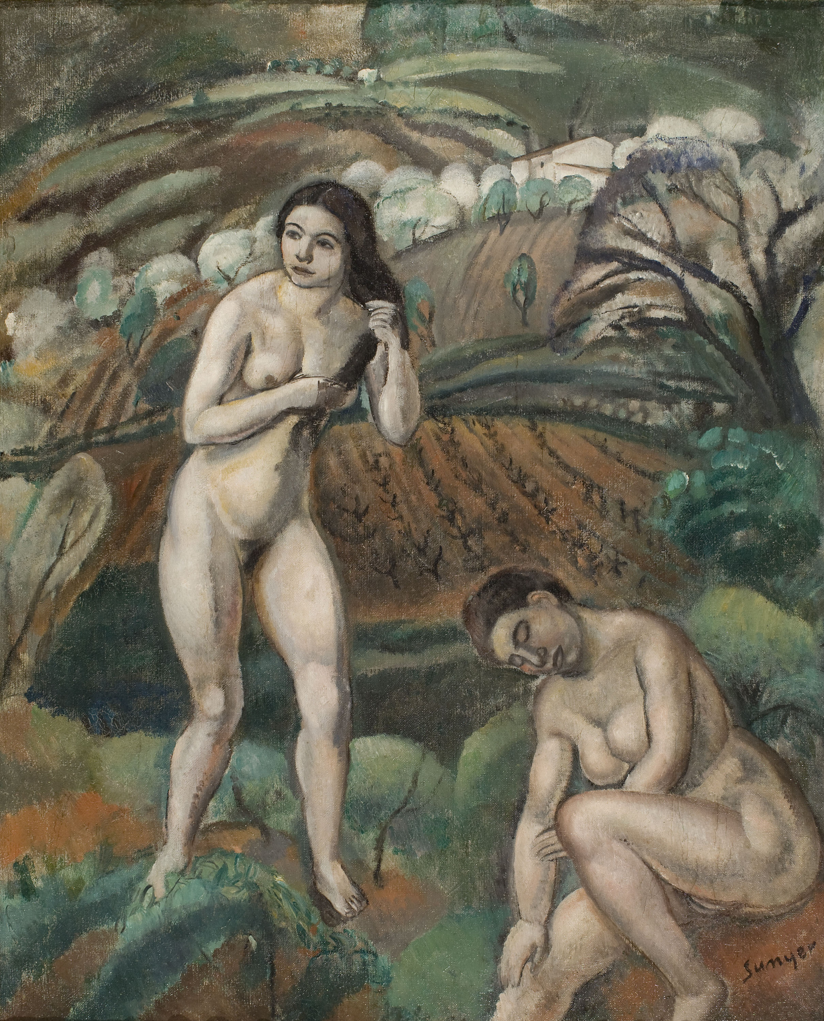 Joaquim Sounier Dos mujeres desnudas, 1913, 64×81 cm: Descripción de la  obra | Arthive