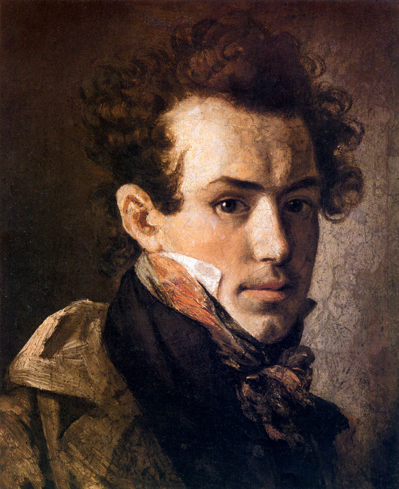 Orest Adamovich Kiprensky. Retrato de un joven en una bufanda del cuello (Carl Albrecht)