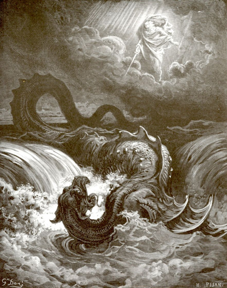 Paul Gustave Dore. Lord hits Leviathan