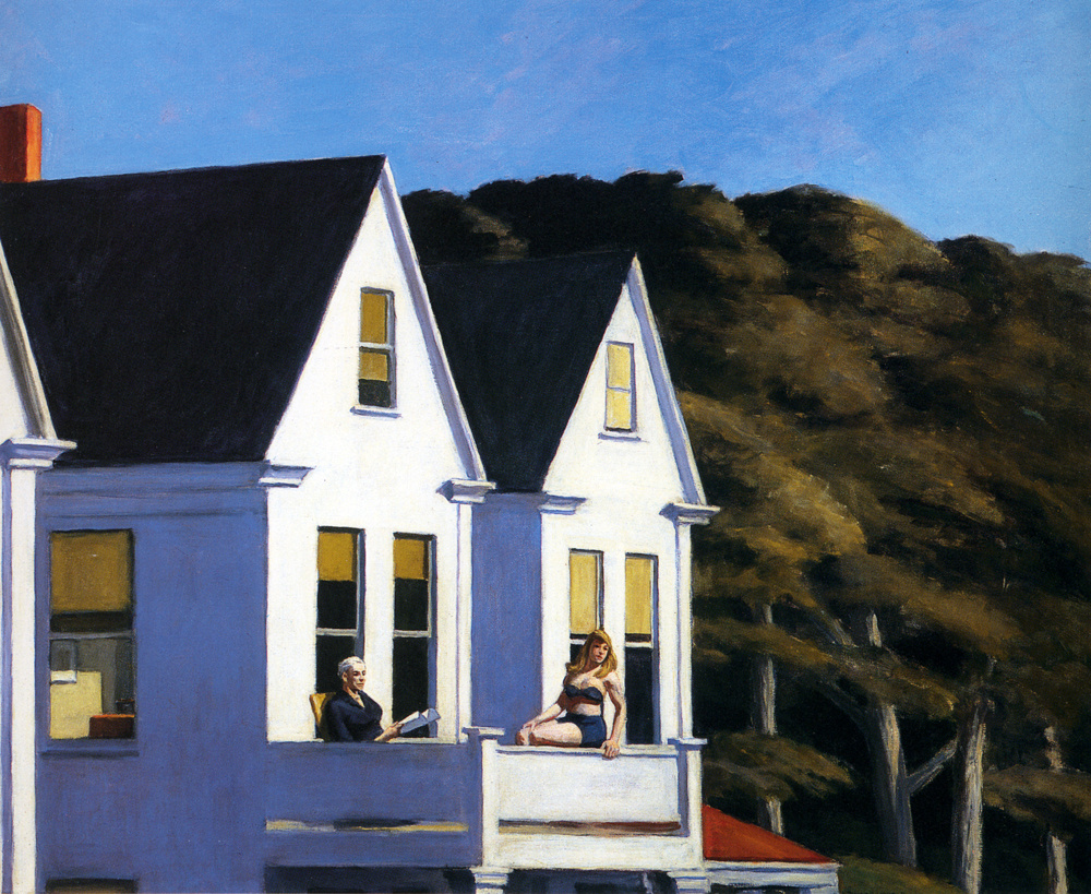 edward hopper. the sunlight on the second floor