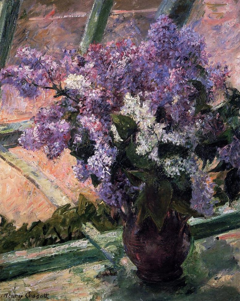 Mary Cassatt. Lilacs on the window