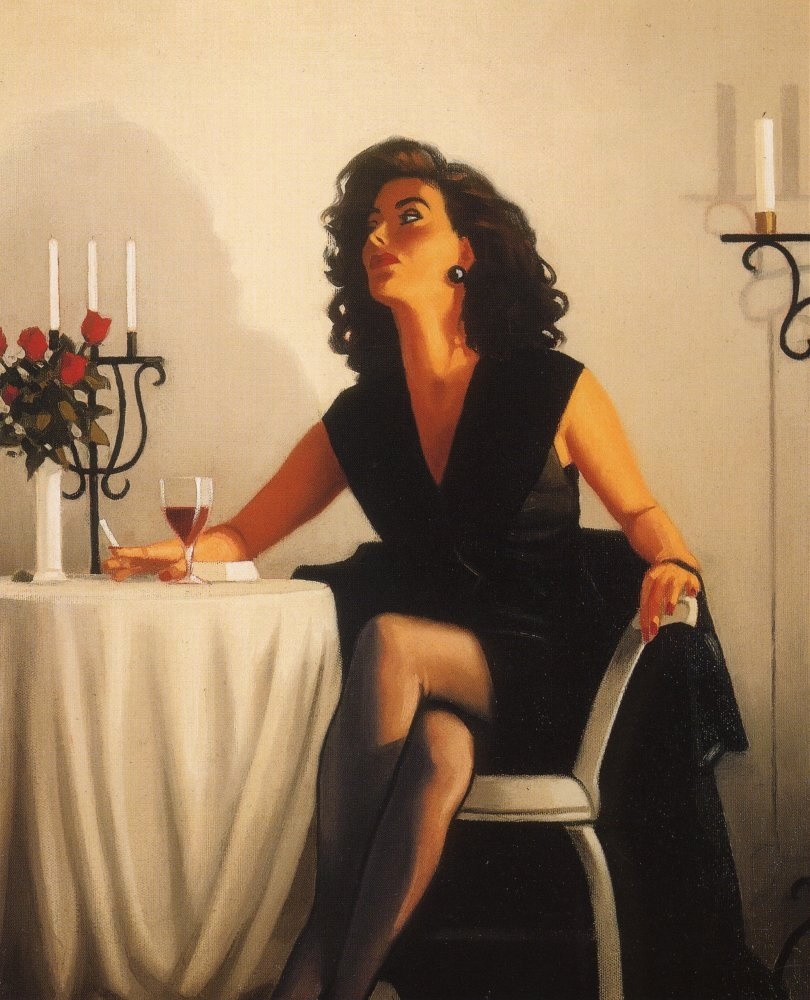 Jack Vettriano. A table for one