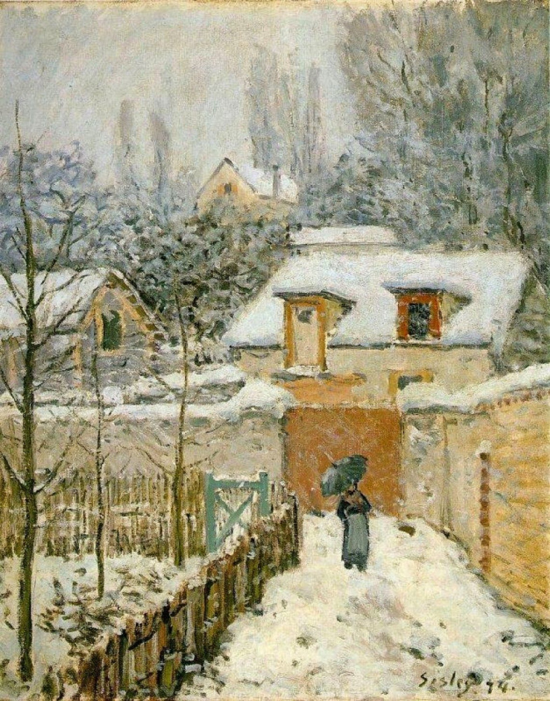 Alfred Sisley. Snow in Louveciennes