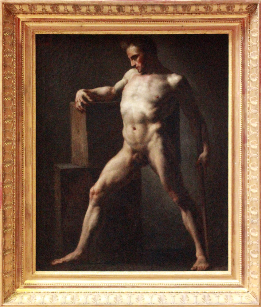 Academic sketch of standing nude