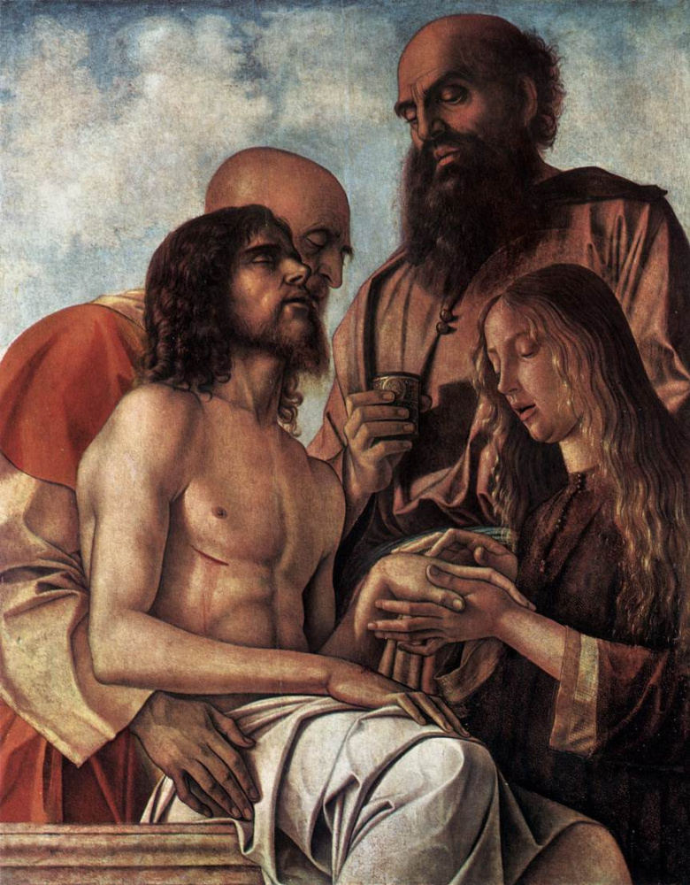 Giovanni Bellini. The altar of Pesaro. Fragment. Pieta