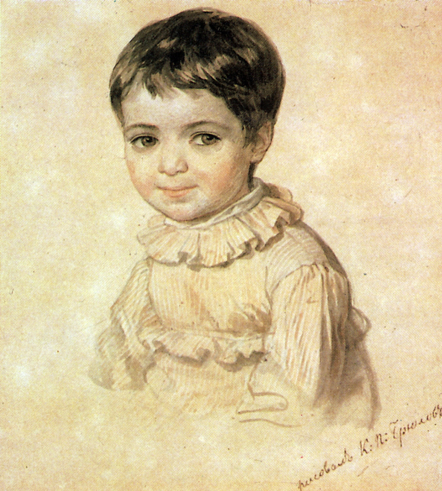 Karl Bryullov. Portrait of M. P. Cicinai in childhood