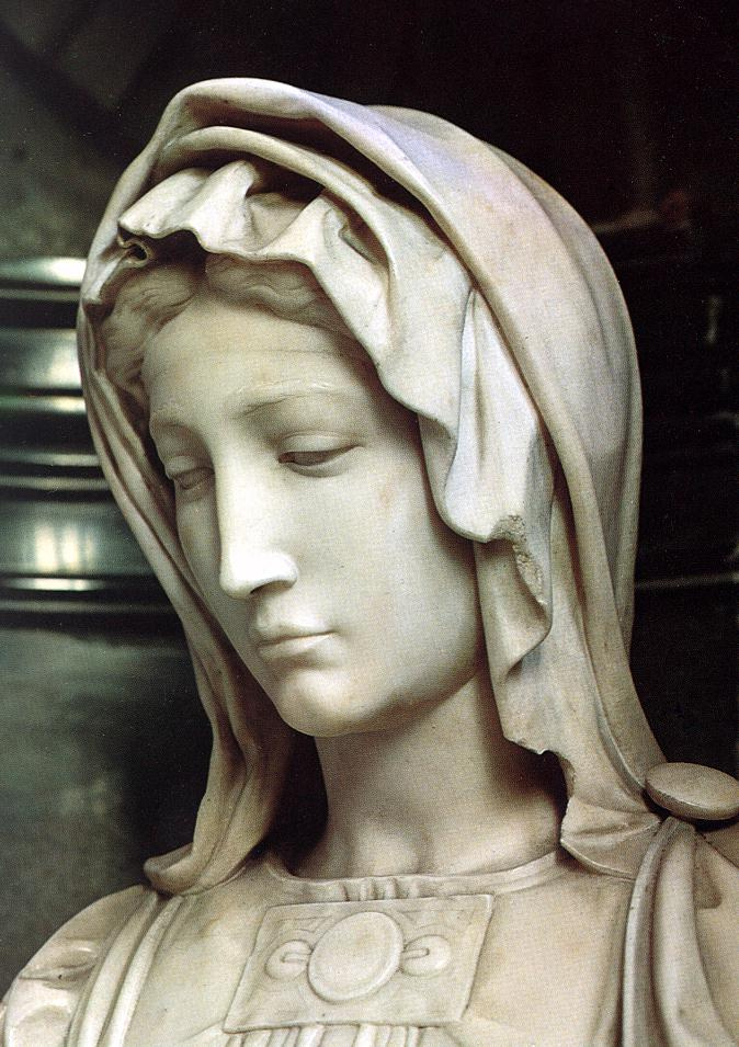 Michelangelo Buonarroti. Madonna Of Bruges. Fragment