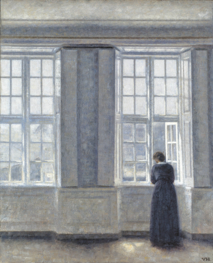 Vilhelm Hammershøi. Woman at the high window