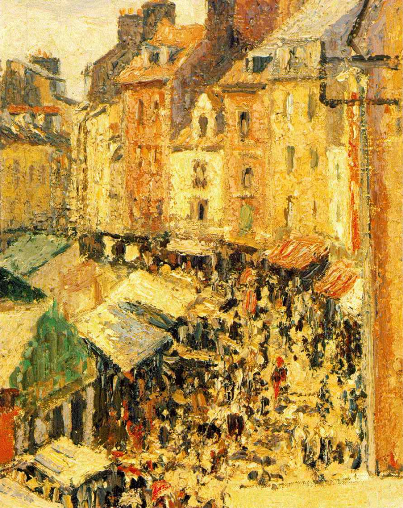 Camille Pissarro. The fair in Dieppe. Sunny morning