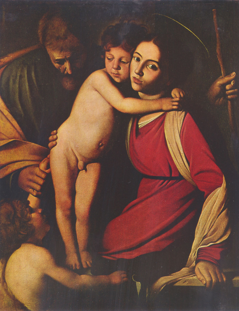 Michelangelo Merisi de Caravaggio. Holy family with John the Baptist