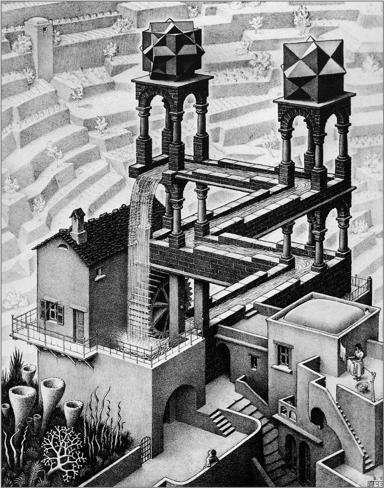 Maurits Cornelis Escher. Waterfall