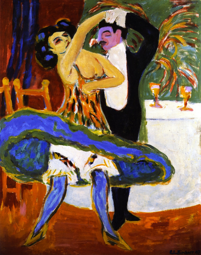 Ernst Ludwig Kirchner. Couple dancing in a variety show