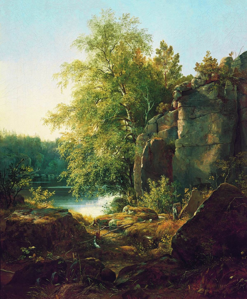 Ivan Shishkin. View on the island Valaam