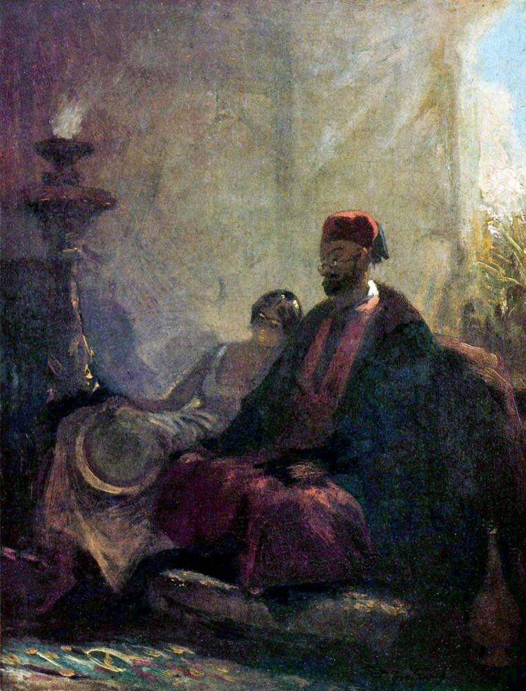 Karl Spitzweg. In the harem