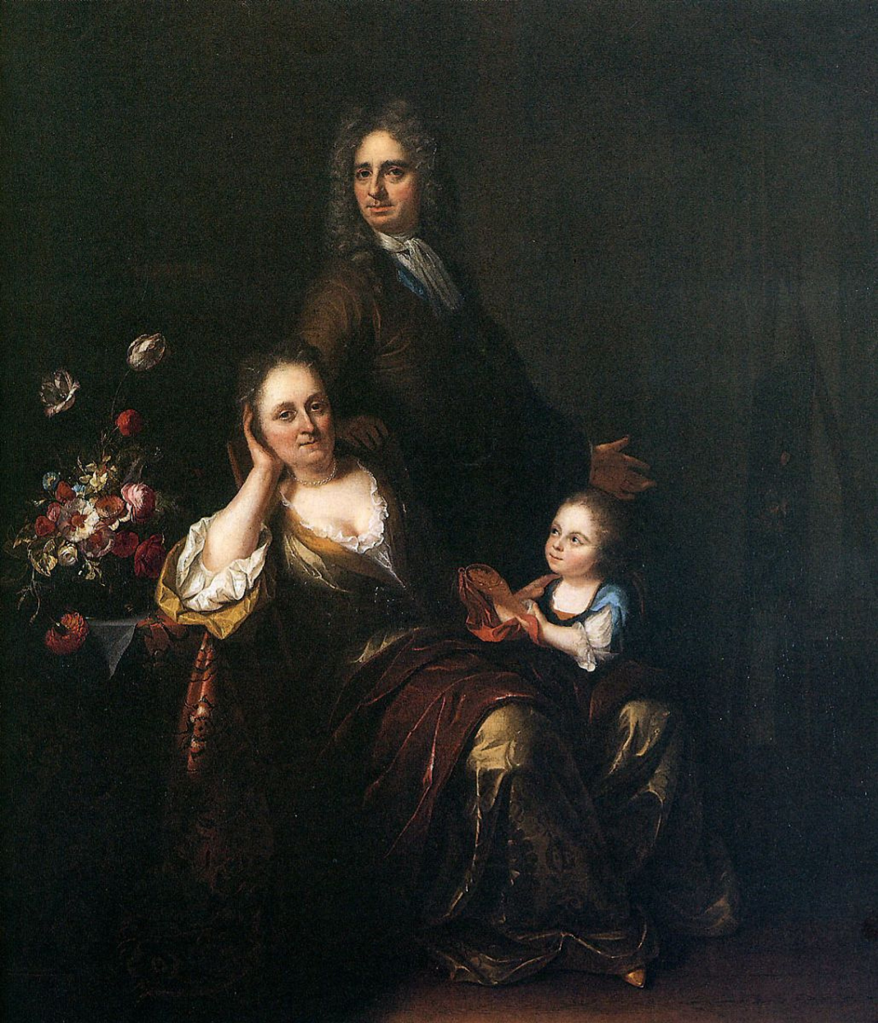 Family portrait of the artist with his wife and son, 1716, 62×71 cm by  Juridan Sex: History, Analysis & Facts | Arthive