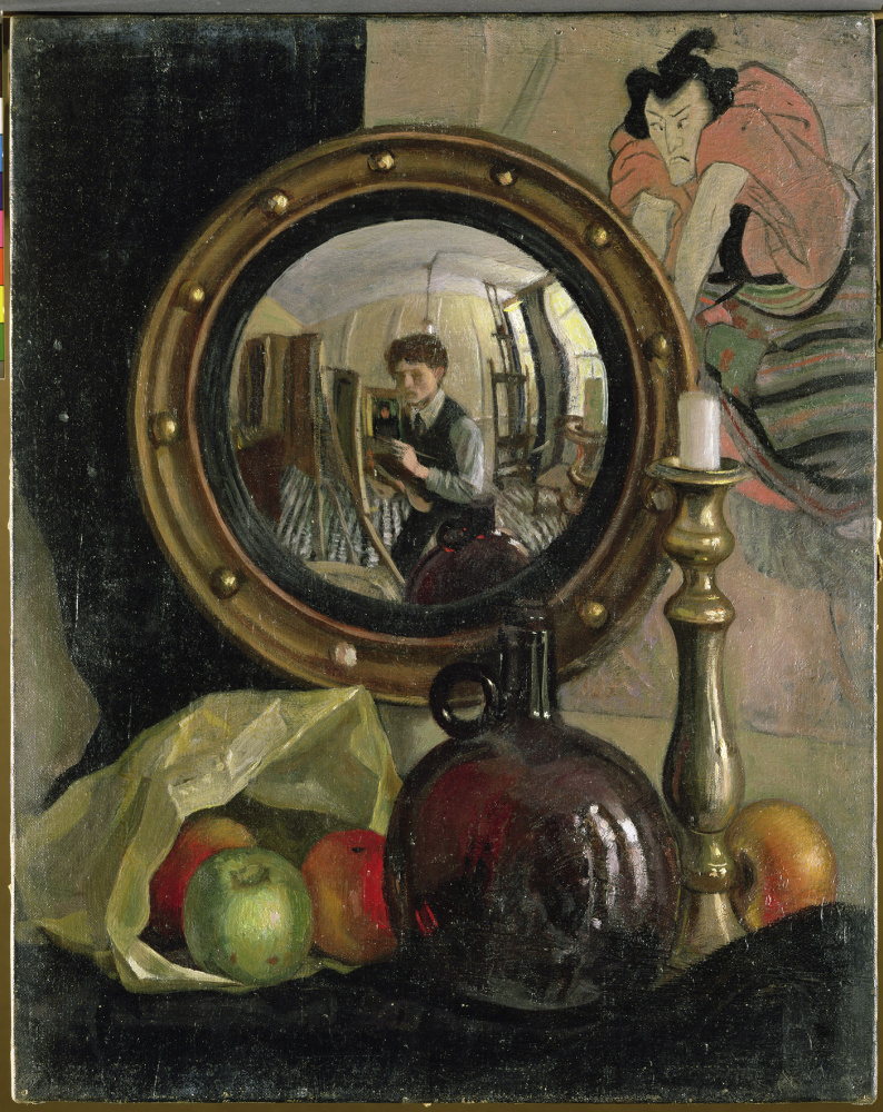 Mark Gertler. Still Life with Self-Portrait