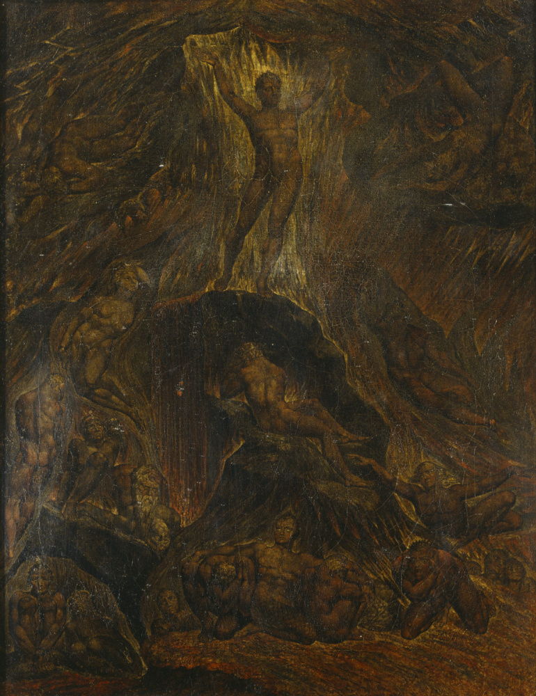 William Blake. Satan calling his legions. Illustration to the poem of Milton's "Paradise Lost"