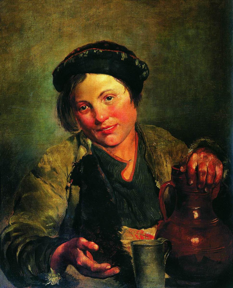 Vladimir Egorovich Makovsky. Boy selling kvass