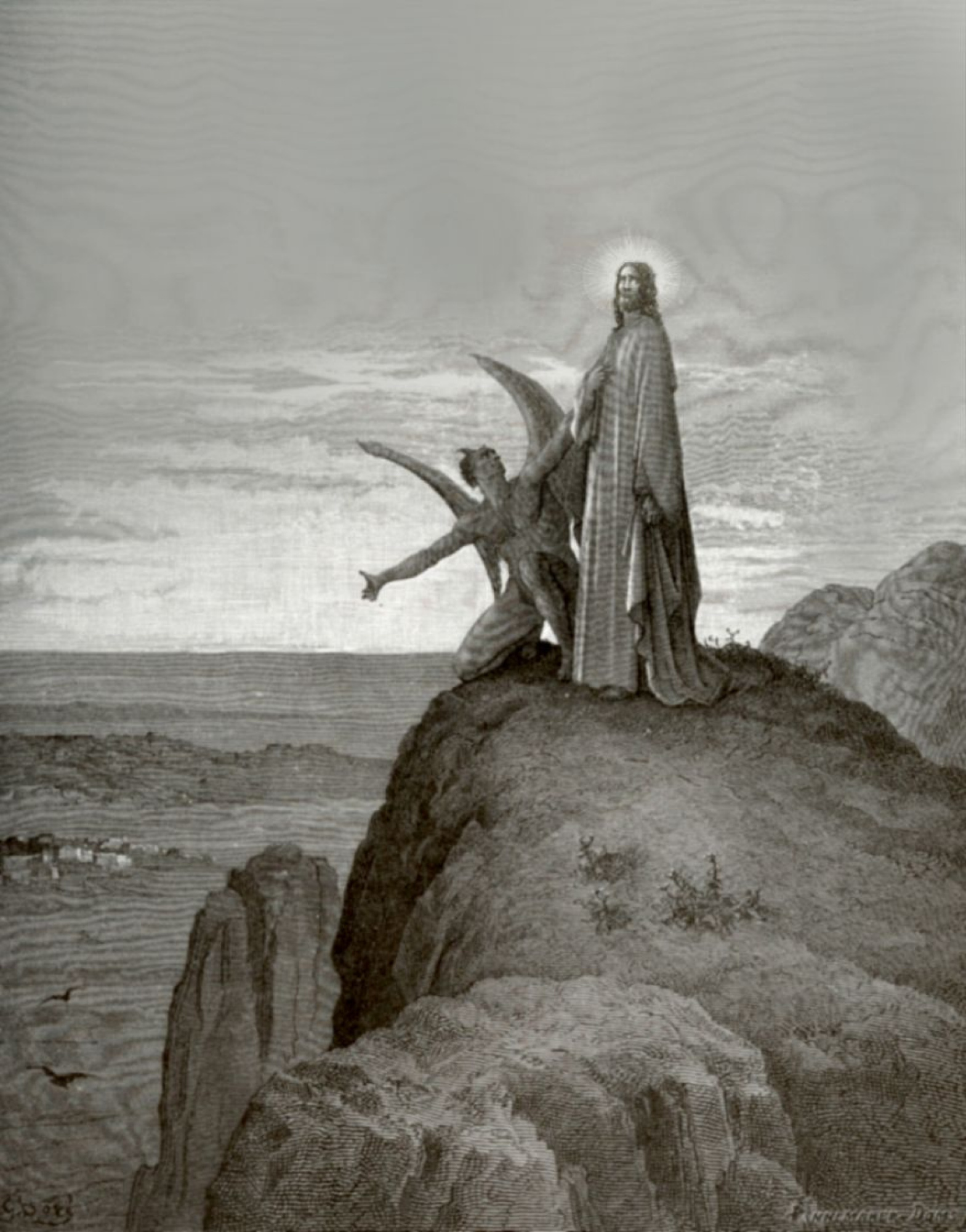Temptation of the Lord Jesus Christ, 1877 by Paul Gustave Dore