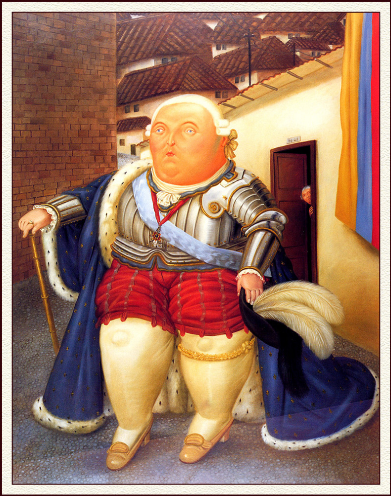 Fernando Botero. Louis XVI's visit to Medellin