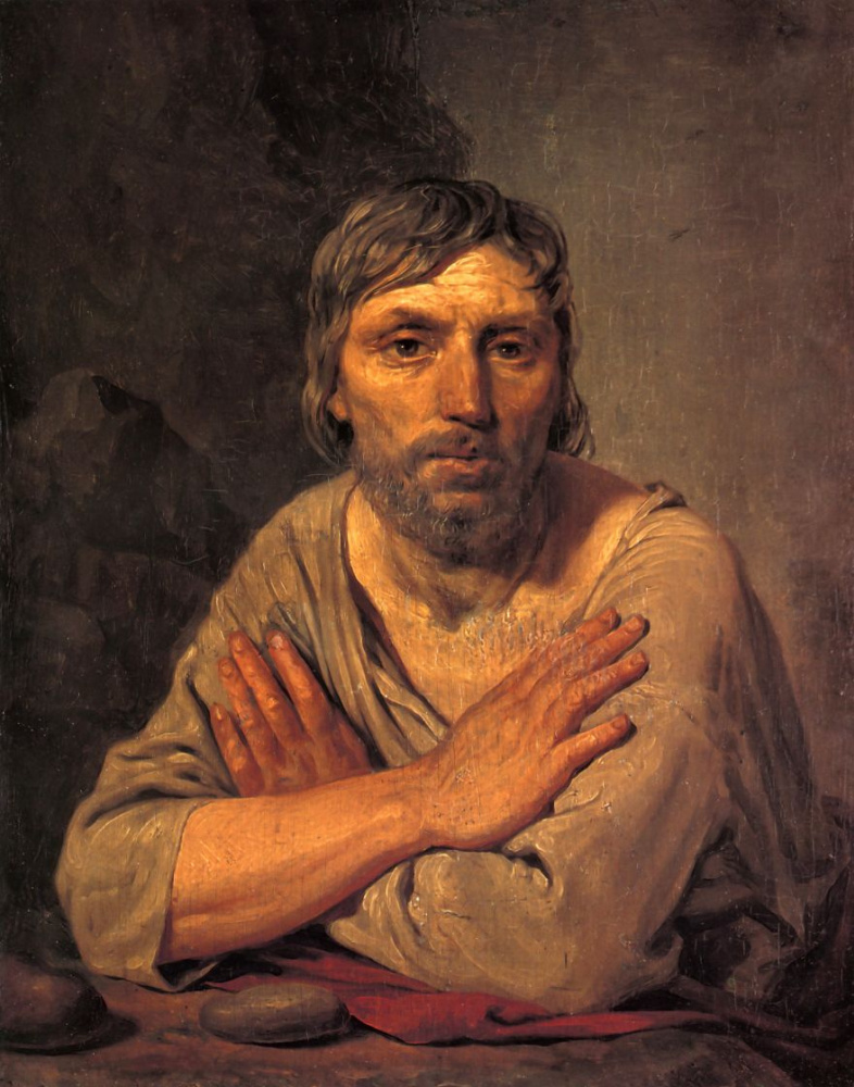 Alexey Gavrilovich Venetsianov. Peasant with crossed hands