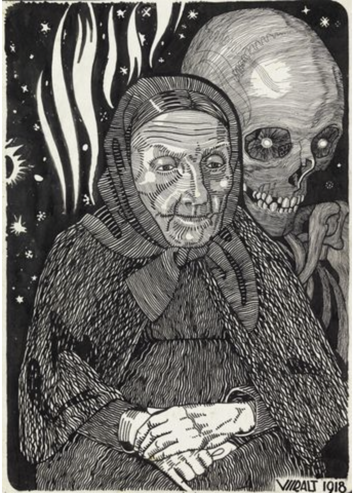 Eduard Wiiralt. Old Lady and the Death