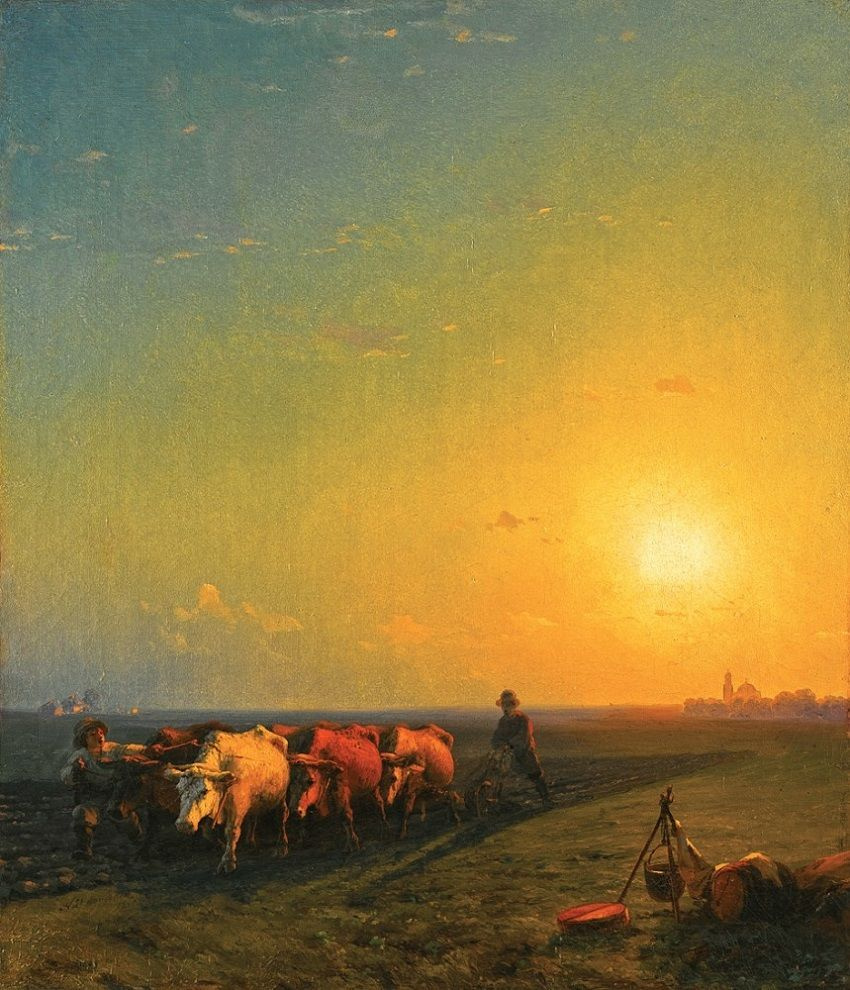 Ivan Aivazovsky. Plowing the fields. Crimea