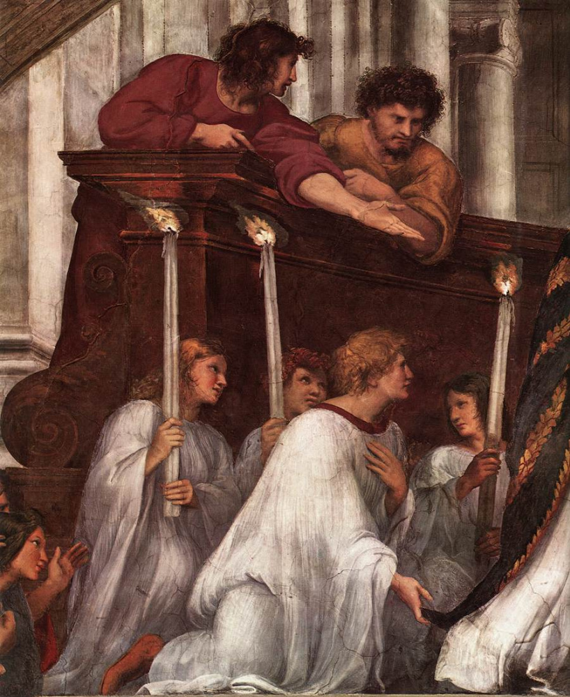 Raphael Santi. The mass at Bolsena. Fragment