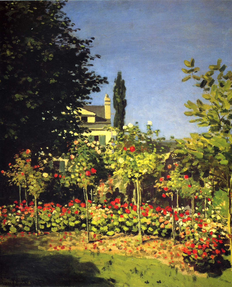 Claude Monet. Flowering garden at Sainte-Adresse