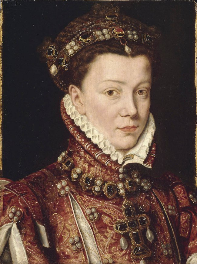 Antonis van Dashorst Mor. Elizaveta Valois, Königin von Spanien, Ehefrau von Philipp II