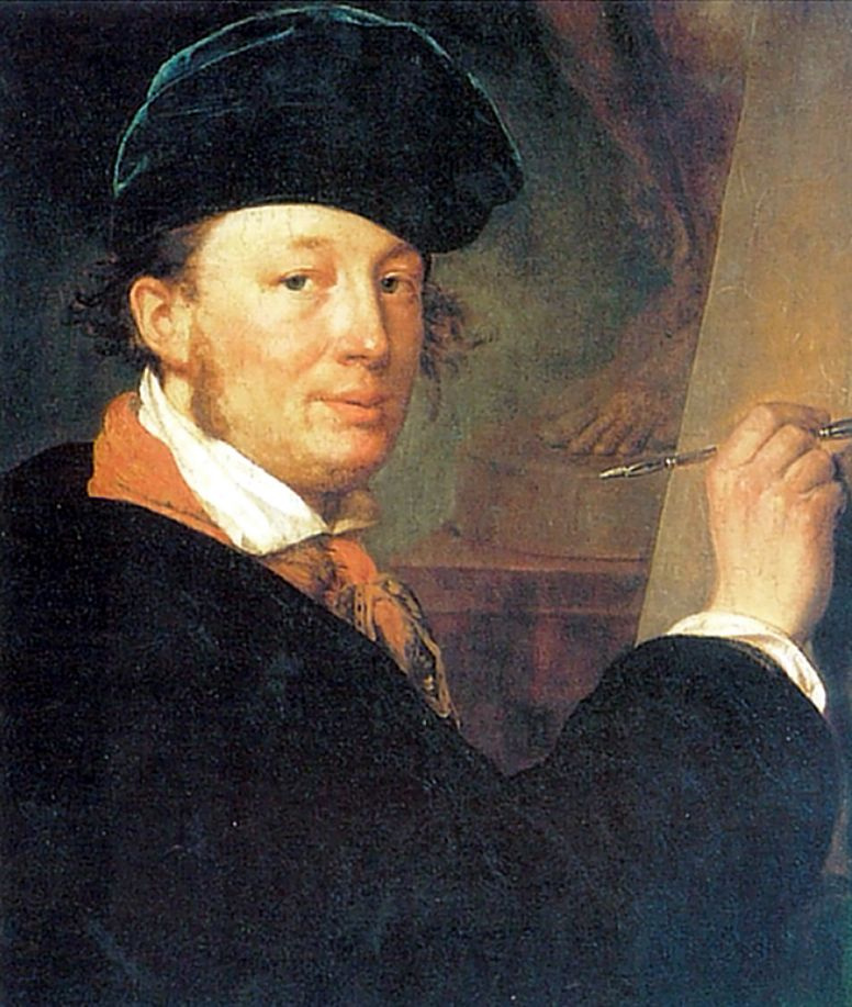 Alexander Grigorievich Varnek. Self portrait in a velvet beret, with the spring
