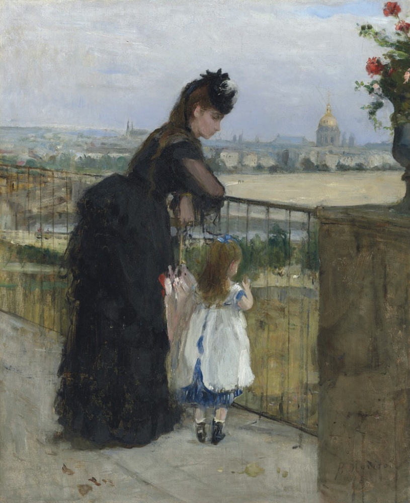 Berthe Morisot. Donna con un bambino sul balcone