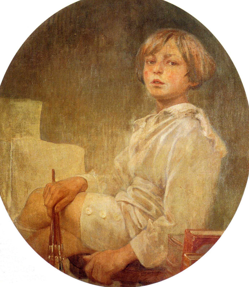 Alfonse Mucha. Portrait of Jiri, the artist's son