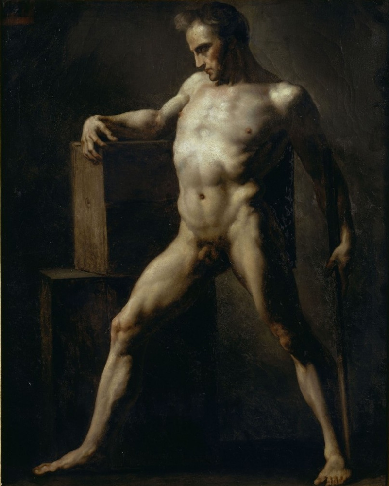 Théodore Géricault. Academic sketch of standing nude