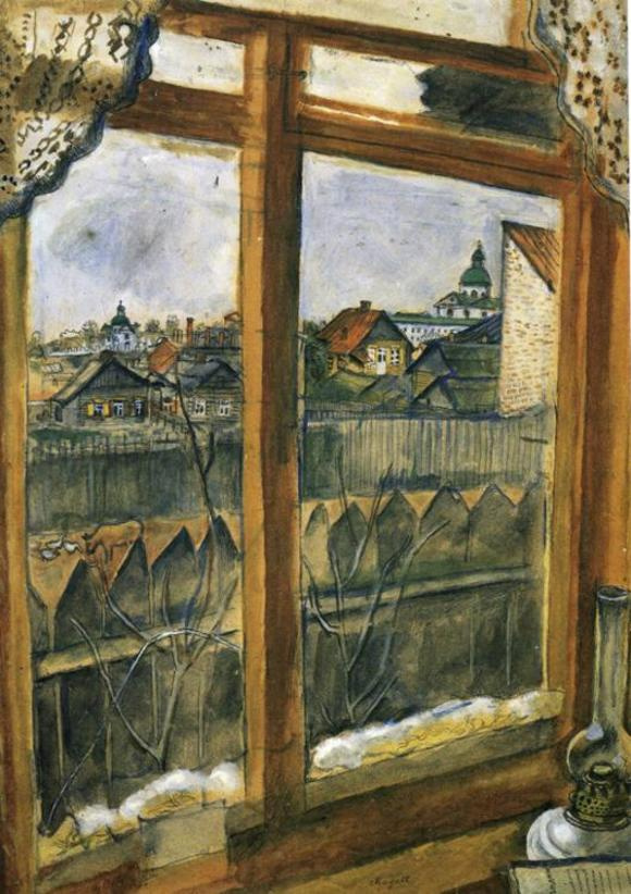 Marc Chagall. The view from the window. Vitebsk