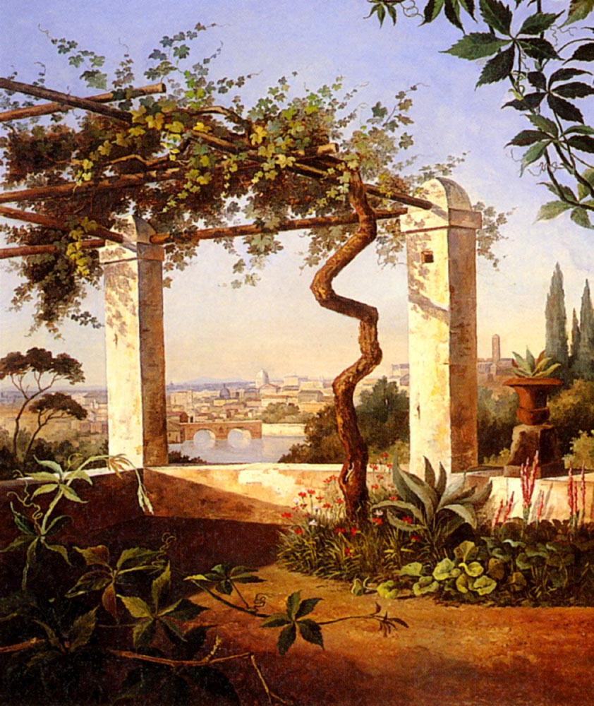 Maria Knull. Terrace with views of Rome