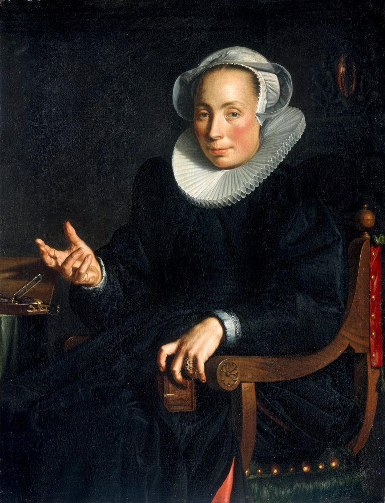 Joachim Jutteval. Retrato de la esposa de Christina Jutteval Van Halen