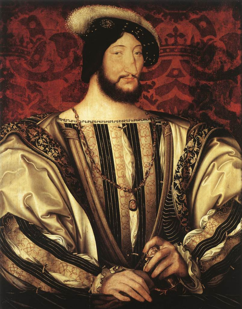 Jean Clouet. Portrait of Francois I king of France