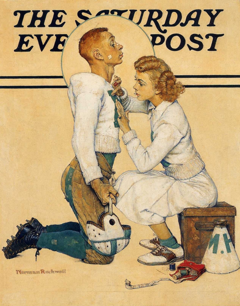 Norman Rockwell. Champion. Cover of "The Saturday Evening Post"
