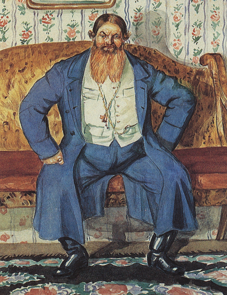 Boris Kustodiev. Merchant. From the series "Russia. Russian types"
