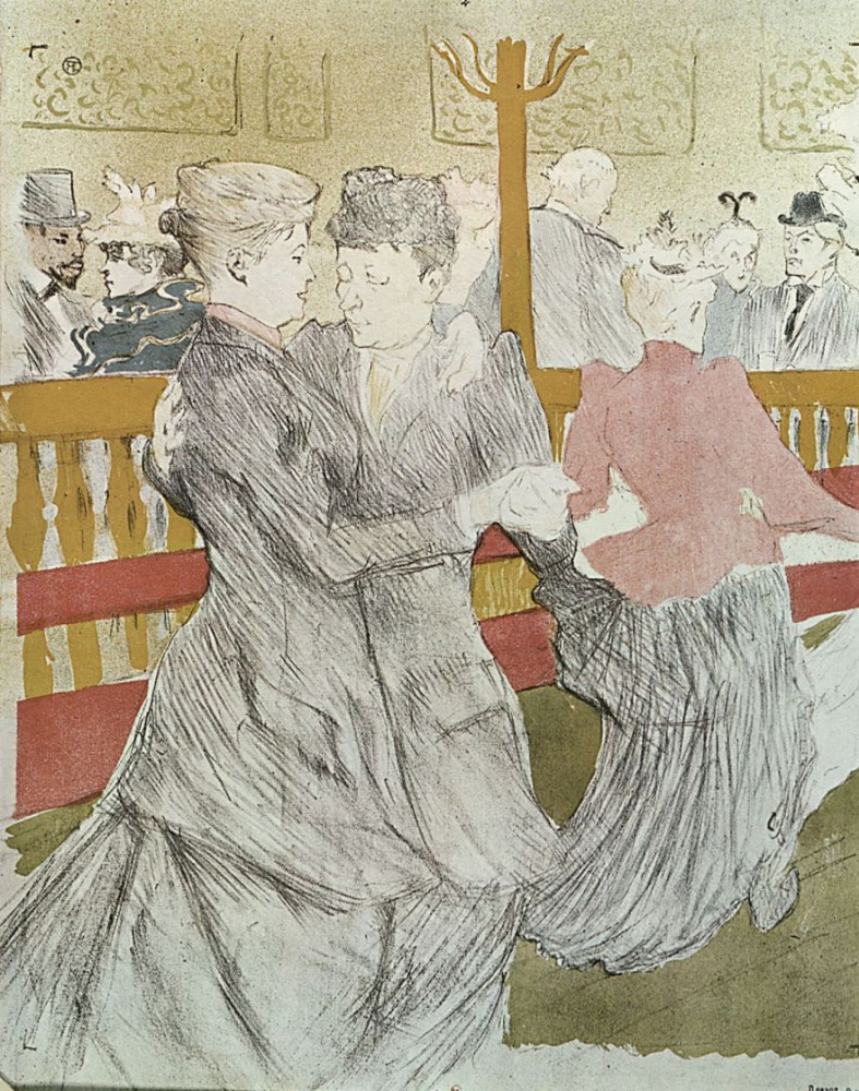 Henri de Toulouse-Lautrec. Dancing At The Moulin Rouge
