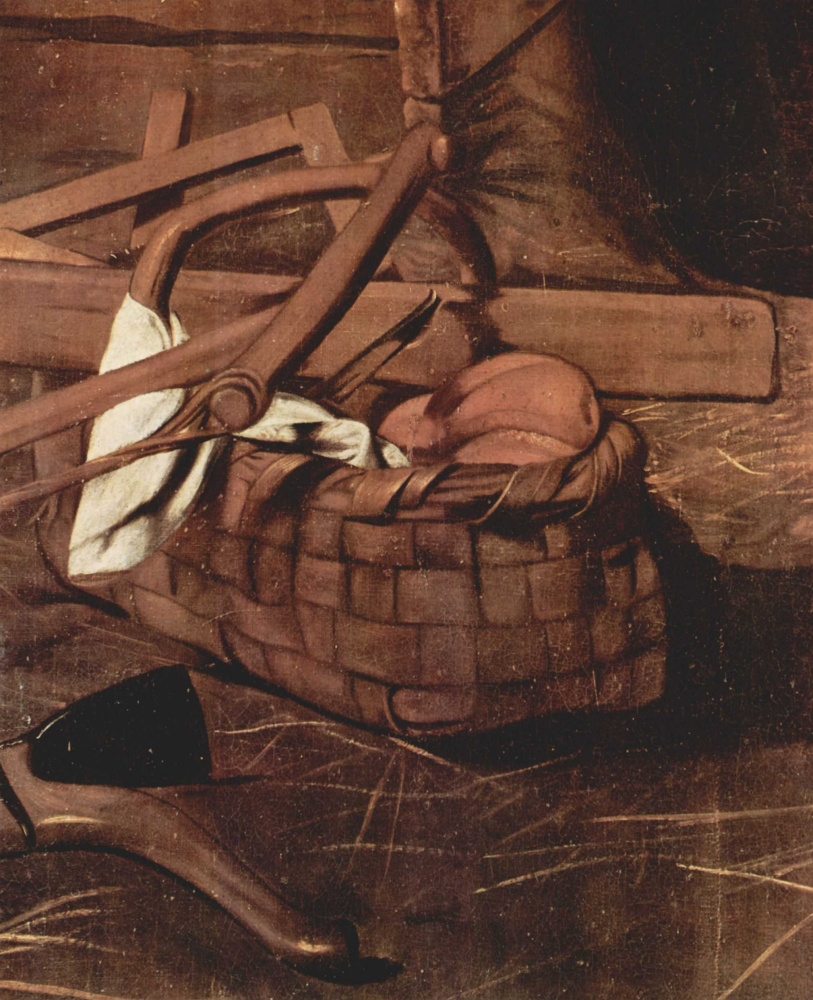 Michelangelo Merisi de Caravaggio. The adoration of the shepherds. Fragment