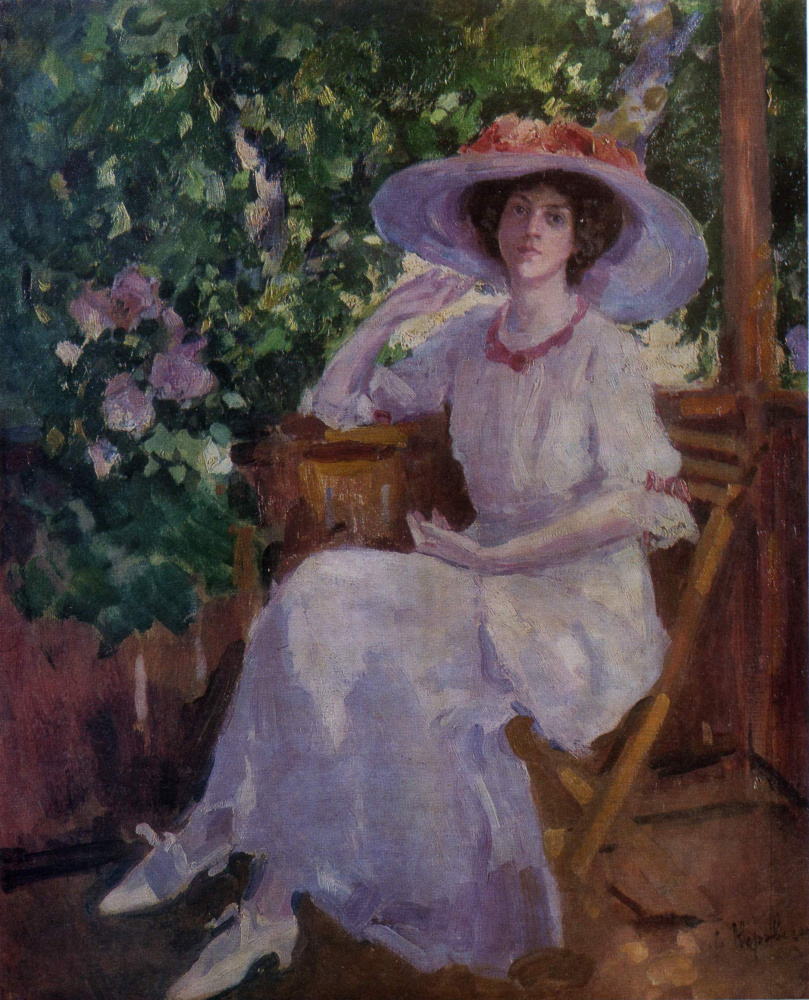 Konstantin Korovin. Ritratto dell'attrice N. I. Komarovskaya