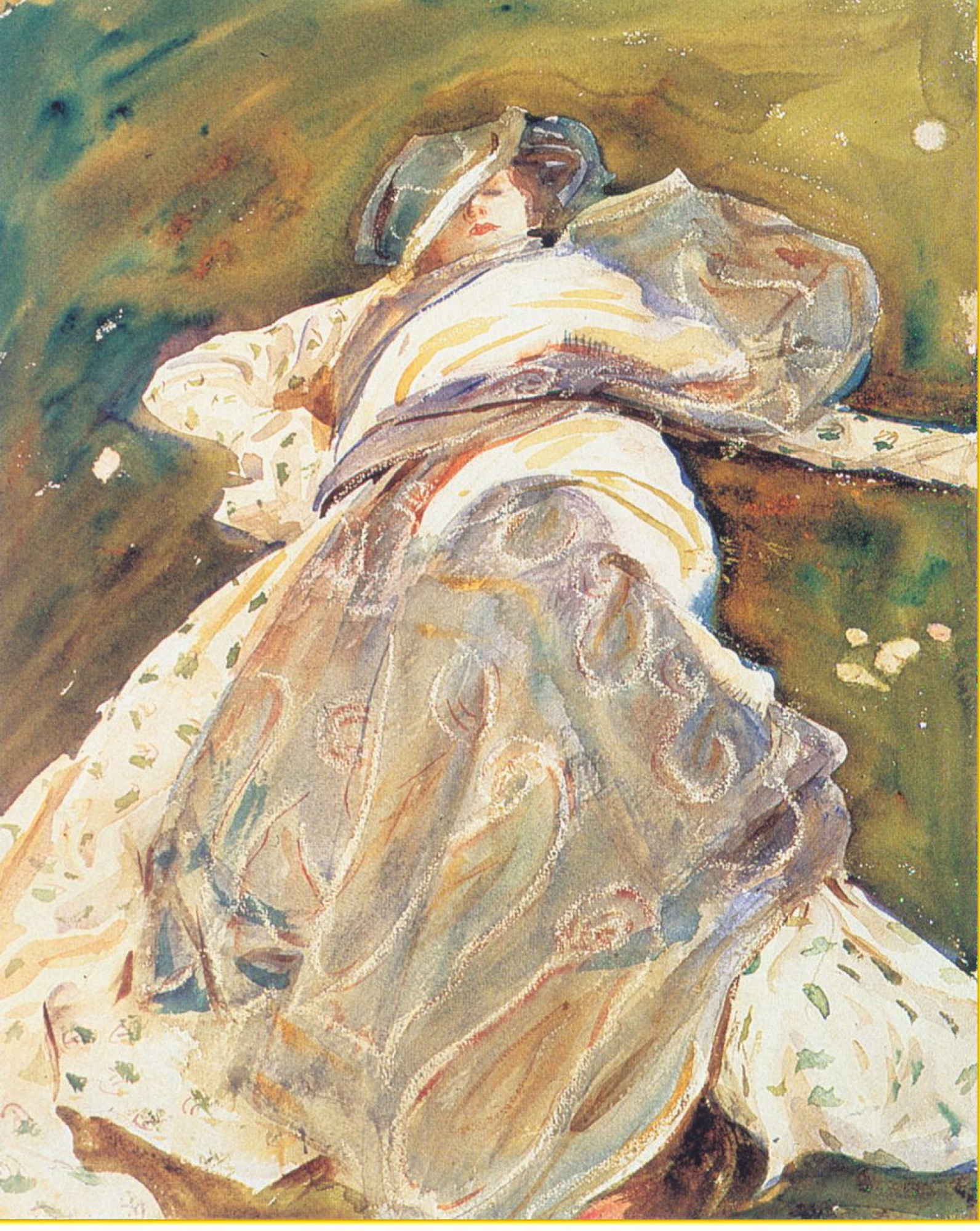 knee length dresses for ladies Girl in a White Dress - Oil on Linen main image 1